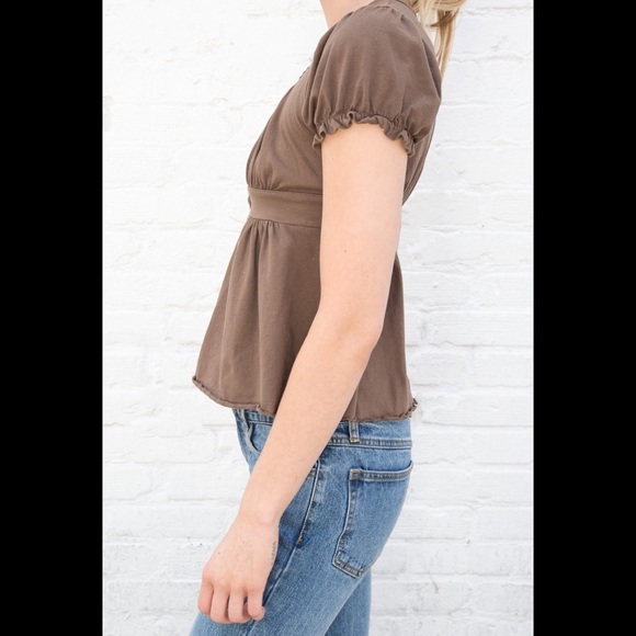 Brandy Melville Tops Brandy Melville Brown Blair Top Poshmark